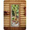 Дверь для сауны DoorWood (Дорвуд) 70x200 Престиж Фотопечать A078 левая