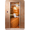 Дверь для сауны DoorWood (Дорвуд) 70x210 Фотопечать A032 левая, коробка ольха
