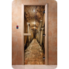 Дверь для сауны DoorWood (Дорвуд) 70x210 Фотопечать A034 правая, коробка ольха