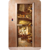 Дверь для сауны DoorWood (Дорвуд) 70x210 Фотопечать A035 правая, коробка ольха