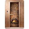 Дверь для сауны DoorWood (Дорвуд) 70x210 Фотопечать A039 правая, коробка ольха