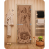 Дверь для сауны DoorWood (Дорвуд) 70x190 Эталон Горячий пар (бронза матовая) левая