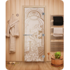 Дверь для сауны DoorWood (Дорвуд) 70x190 Эталон Жар птица (бронза матовая) правая