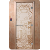 Дверь для сауны DoorWood (Дорвуд) 70x190 Эталон Жар птица (сатин) правая
