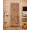 Дверь для сауны DoorWood (Дорвуд) 70x190 Эталон Камышовый рай (бронза матовая) правая