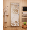 Дверь для сауны DoorWood (Дорвуд) 70x190 Эталон Лебединое озеро (сатин) правая