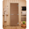 Дверь для сауны DoorWood (Дорвуд) 70x190 Эталон Мираж (бронза матовая) правая