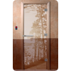 Дверь для сауны DoorWood (Дорвуд) 70x190 Эталон Рассвет (сатин) левая