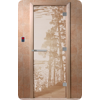Дверь для сауны DoorWood (Дорвуд) 70x190 Эталон Рассвет (сатин) правая