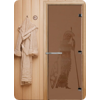 Дверь для сауны DoorWood (Дорвуд) 70x190 Эталон Рим (сатин) левая