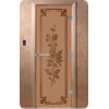 Дверь для сауны DoorWood (Дорвуд) 70x190 Эталон Розы (бронза матовая) правая