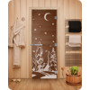 Дверь для сауны DoorWood (Дорвуд) 80x200 Эталон Зима (бронза) правая