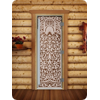 Дверь для сауны DoorWood (Дорвуд) 70x180 Престиж (с рисунком) Флоренция левая (прозрачная)