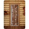 Дверь для сауны DoorWood (Дорвуд) 70x200 Престиж (с рисунком) Весна цветы правая (прозрачная)