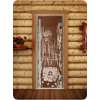 Дверь для сауны DoorWood (Дорвуд) 70x200 Престиж (с рисунком) Волшебный пар правая (прозрачная)