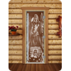 Дверь для сауны DoorWood (Дорвуд) 70x200 Престиж (с рисунком) Горячий пар правая (прозрачная)