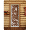 Дверь для сауны DoorWood (Дорвуд) 70x200 Престиж (с рисунком) Девушка в цветах левая (прозрачная)