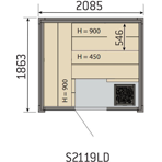    Harvia Solide Indoor S2119LD