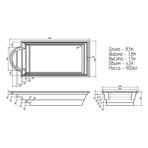    Ocean premium  8538 8.5x3.85x1.5  : 