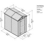   () Palram Skylight SHED (4*6), tan